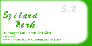 szilard merk business card